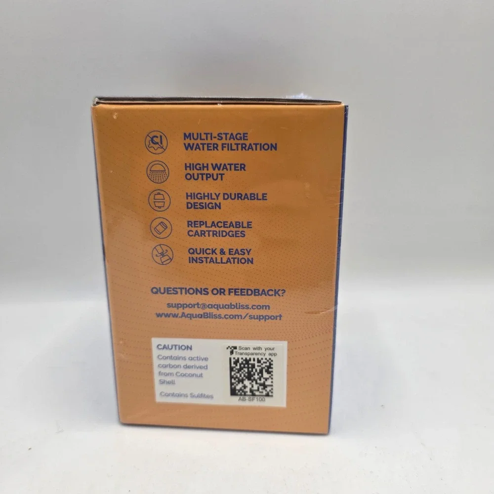 AquaBliss SF100 Shower Filter Chrome Multi-Stage Revitalizing New Water Purifier